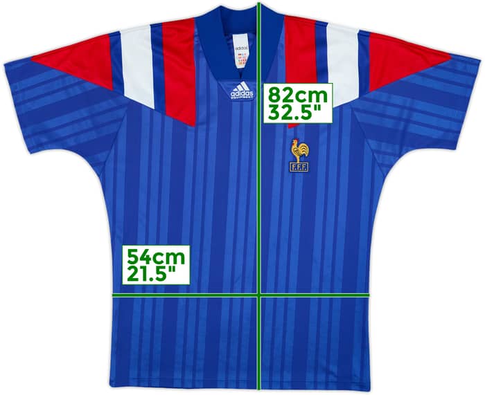 1992-94 France Home Shirt #11 - 8/10 - (L)
