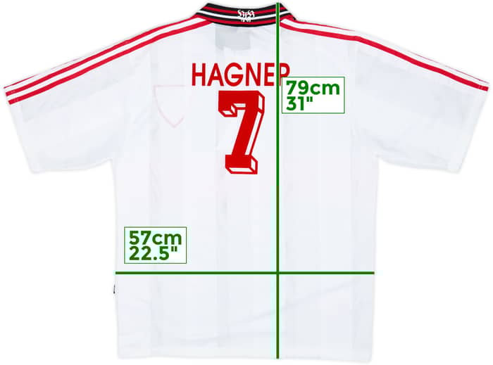 1997-98 Stuttgart Home Shirt Hagner #7 - 9/10 - (L)