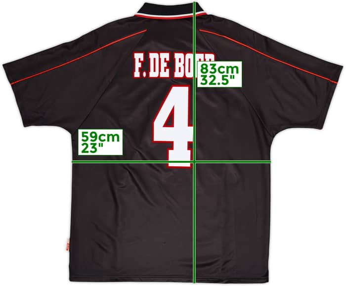 1998-99 Ajax Away Shirt F.De Boer #4 - 9/10 - (XL)