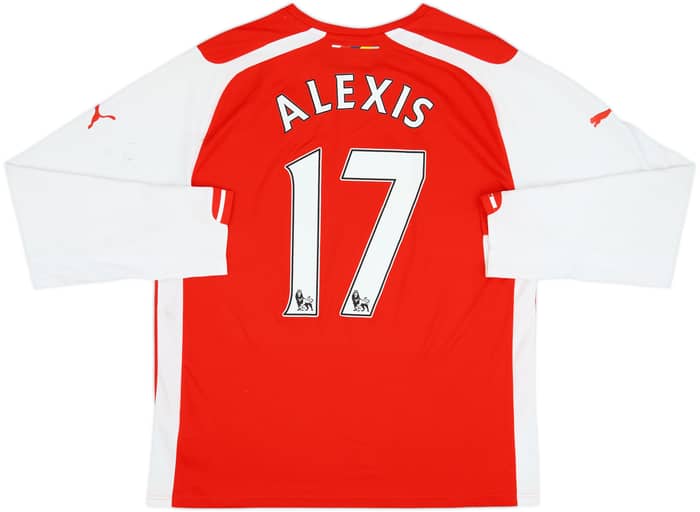 2014-15 Arsenal Home L/S Shirt Alexis #17 - 7/10 - (XL)