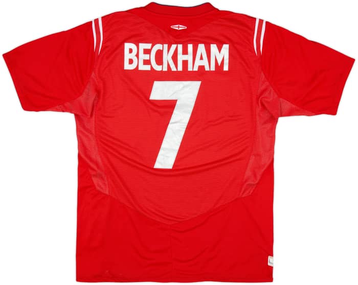 2004-06 England Away Shirt Beckham #7 - 7/10 - (M)
