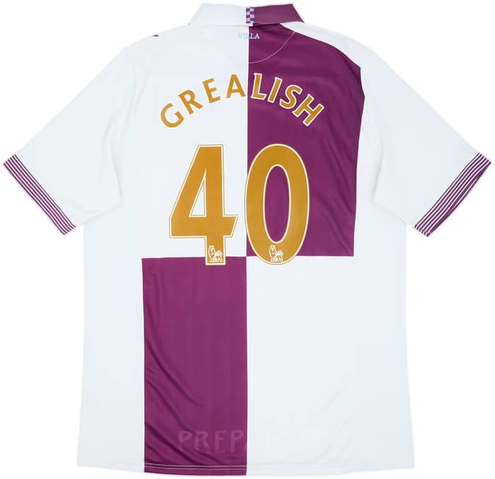 2013-14 Aston Villa Away Shirt Grealish #40 - 6/10 - (L)
