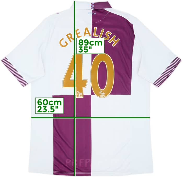 2013-14 Aston Villa Away Shirt Grealish #40 - 6/10 - (L)