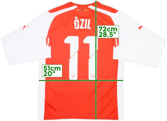 2014-15 Arsenal Home L/S Shirt Ozil #11 - 8/10 - (M)