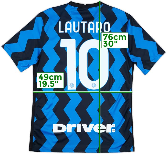 2020-21 Inter Milan Home Shirt Lautaro #10 - 9/10 - (M)
