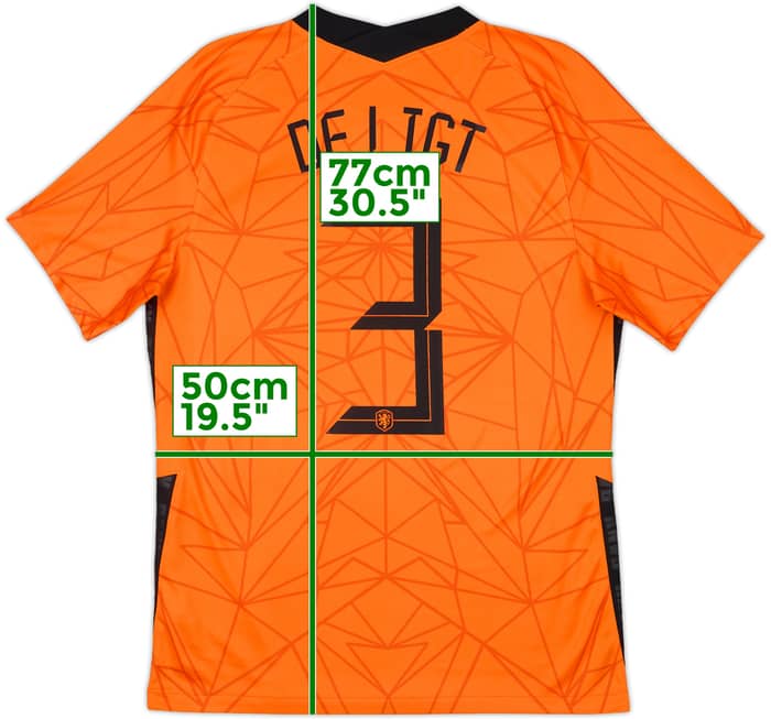 2020-21 Netherlands Home Shirt De Light #3 - 8/10 - (M)