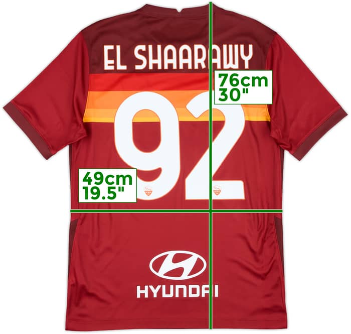 2020-21 Roma Home Shirt El Shaarawy #92 - 9/10 - (M)