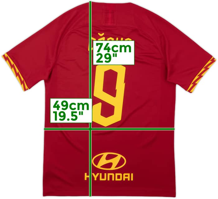 2019-20 Roma Home Shirt Dzeko #9 - 8/10 - (M)