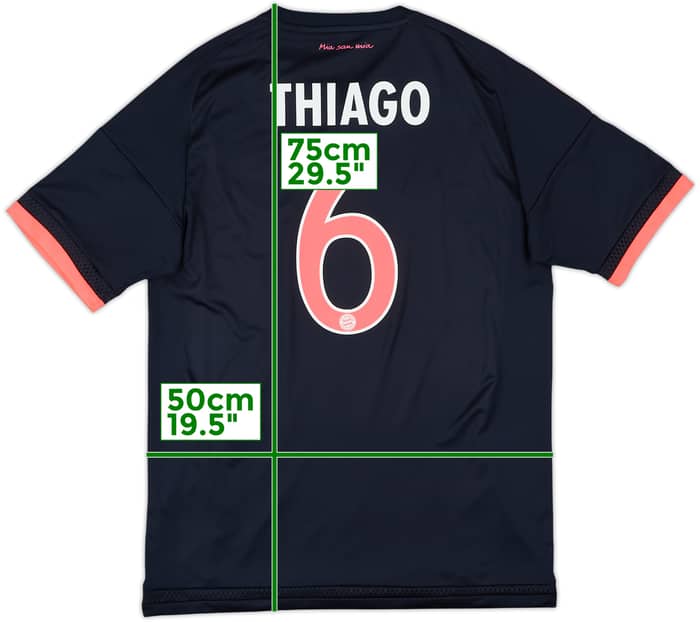 2015-16 Bayern Munich Third Shirt Thiago #6 - 10/10 - (M)