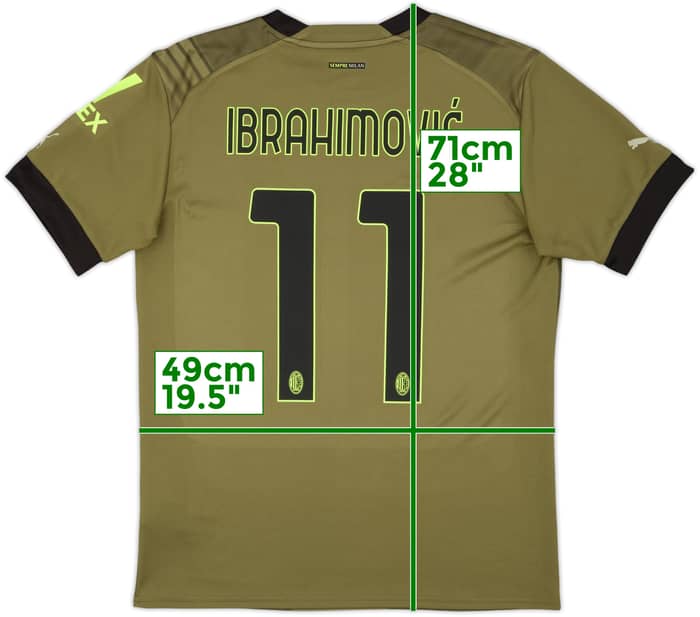 2022-23 AC Milan Third Shirt Ibrahimovic #11 - 9/10 - (M)