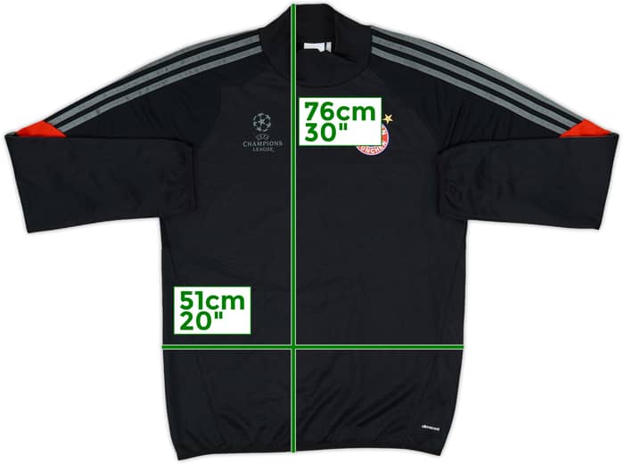 2014-15 Bayern Munich adidas CL Drill Top - 8/10 - (L)