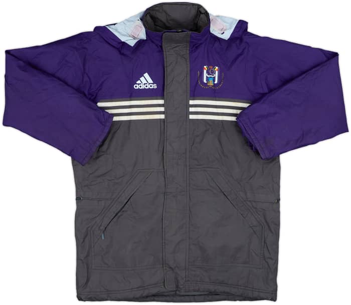 1999-00 Anderlecht adidas Hooded Rain Jacket - 8/10 - (L.Boys)