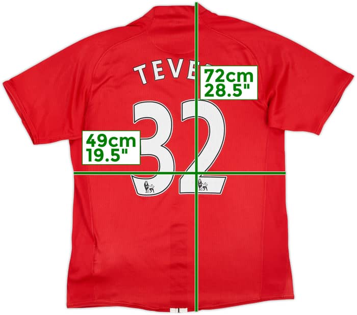 2007-09 Manchester United Home Shirt Tevez #32 - 5/10 - (M)