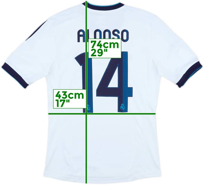 2012-13 Real Madrid Home Shirt Alonso #14 - 6/10 - (S)