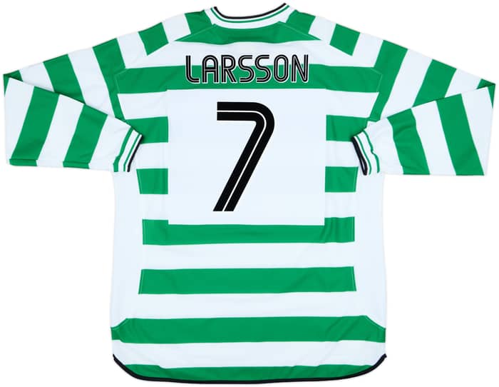 2001-03 Celtic Home L/S Shirt Larsson #7 - 10/10 - (XXL)