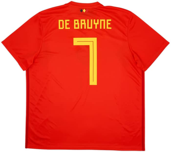 2018-19 Belgium Home Shirt De Bruyne #7 (XXL)