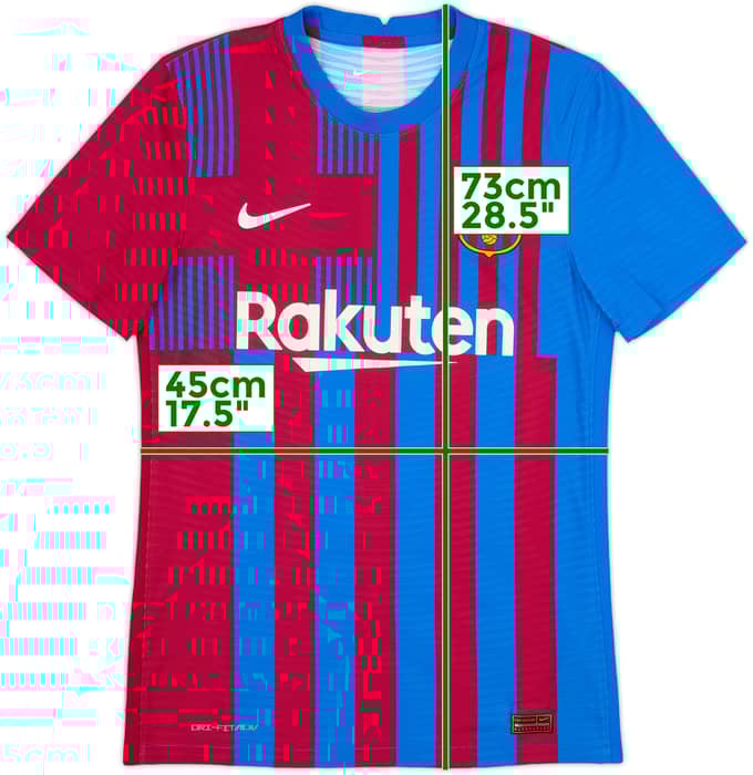 2021-22 Barcelona Authentic Home Shirt - 8/10 - (S)