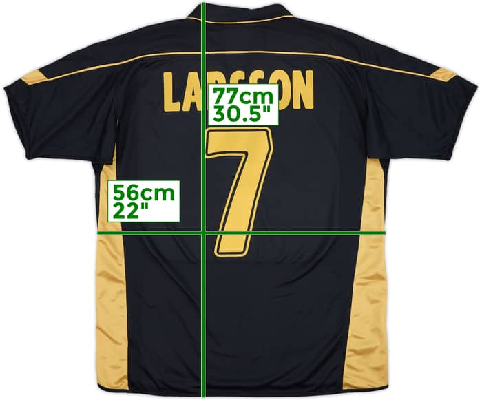 2003-04 Celtic Away Shirt Larsson #7 - 8/10 - (L)