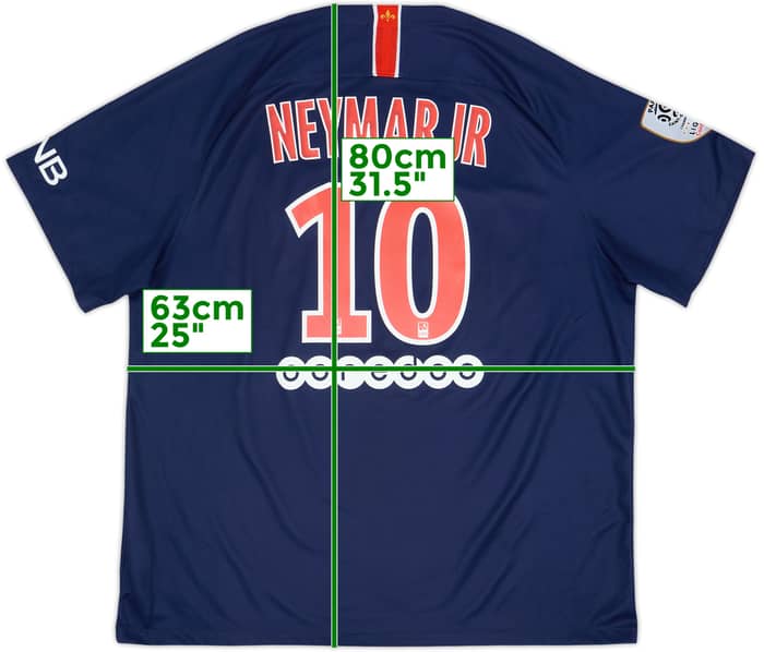 2018-19 Paris Saint-Germain Home Shirt Neymar Jr #10 - 8/10 - (XXL)