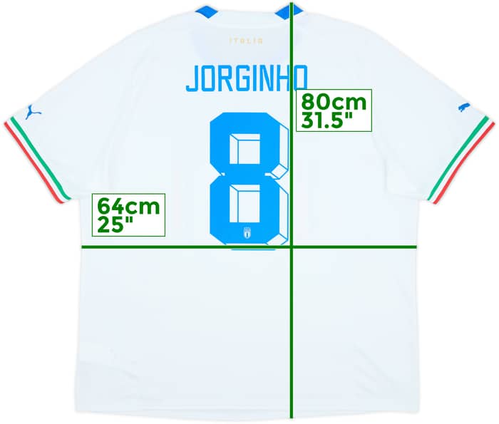 2022-23 Italy Away Shirt Jorginho #8 - 9/10 - (XXL)