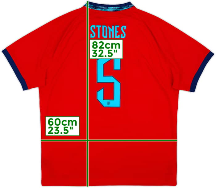 2022-23 England Away Shirt Stones #5 - 8/10 - (XXL)