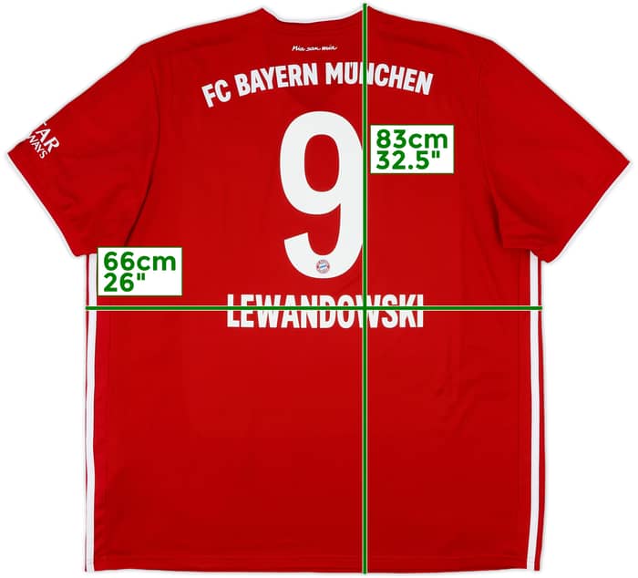 2020-21 Bayern Munich Home Shirt Lewandowski #9 - 10/10 - (XXL)