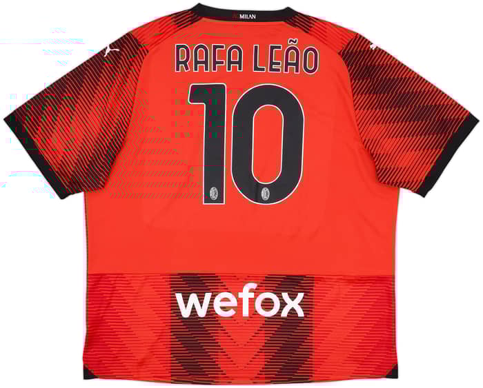 2023-24 AC Milan Home Shirt Rafa Leao #10 - 9/10 - (XXL)