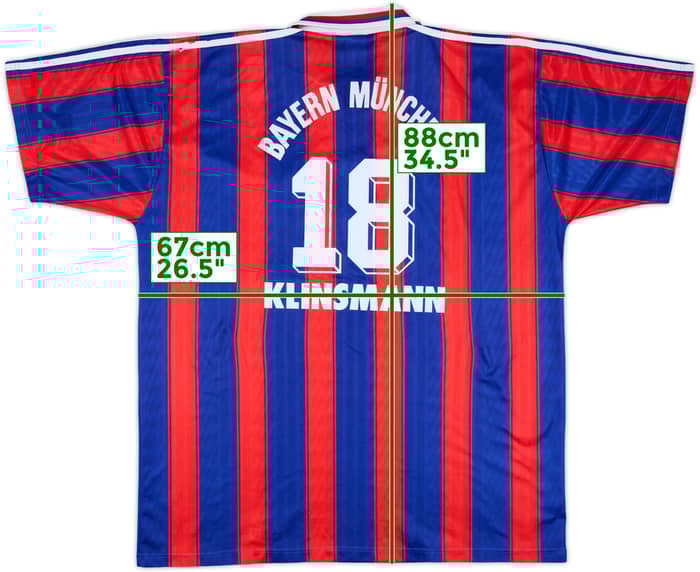 1995-97 Bayern Munich Home Shirt Klinsmann #18 - 6/10 - (XXL)