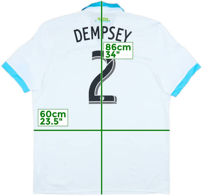 2017-18 Seattle Sounders Authentic Away Shirt Dempsey #2 - 6/10 - (XXL)