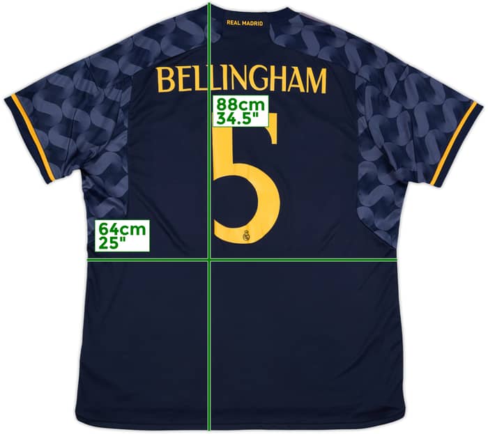 2023-24 Real Madrid Away Shirt Bellingham #5 - 8/10 - (XXL)