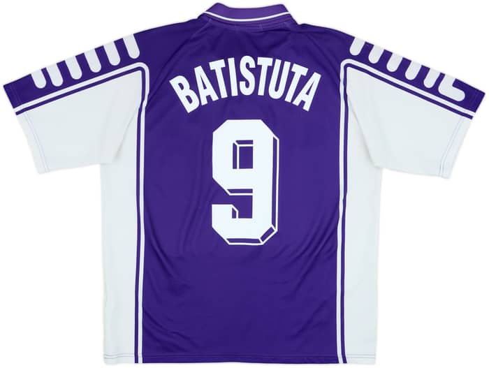 1999-00 Fiorentina Home Shirt Batistuta #9 - 6/10 - (L)