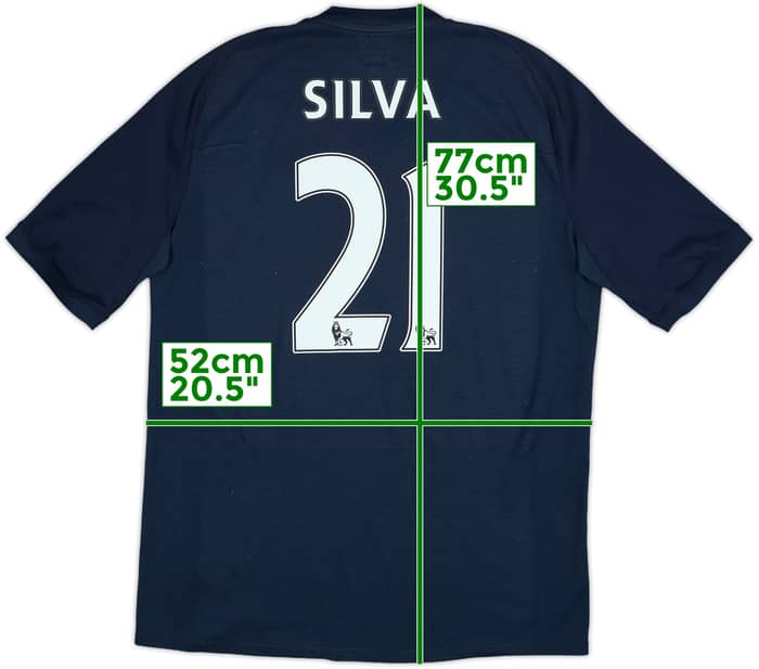 2010-12 Manchester City Away Shirt Silva #21 - 7/10 - (L)