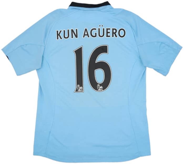 2012-13 Manchester City Home Shirt Kun Aguero #16 - 7/10 - (L)