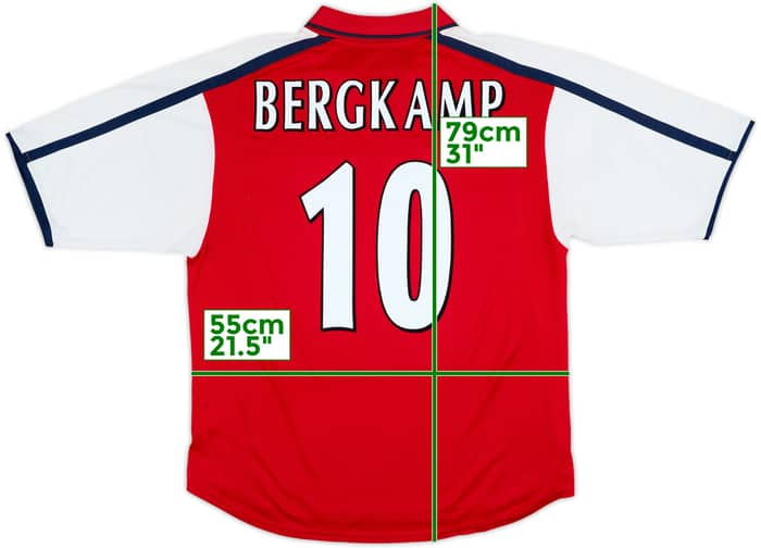 2000-02 Arsenal Home Shirt Bergkamp #10 - 5/10 - (XL)