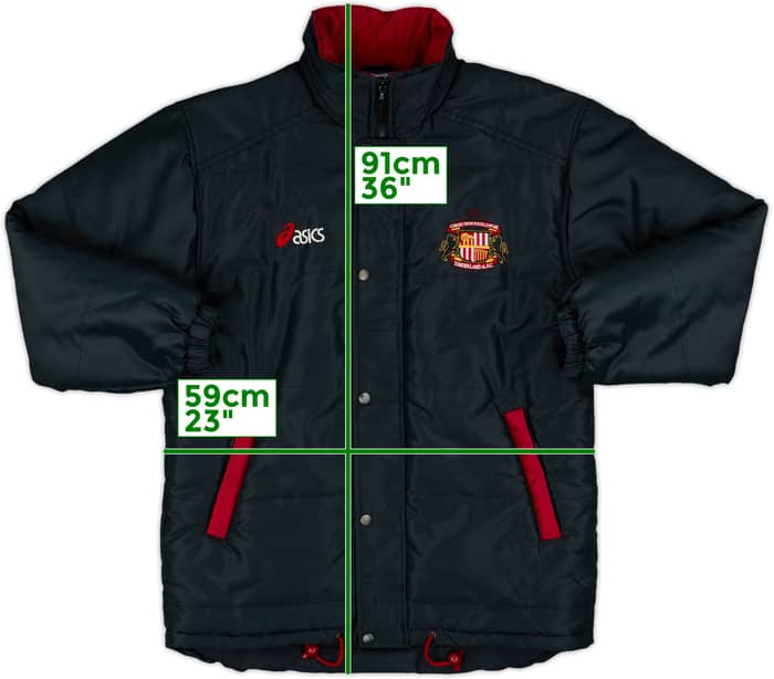 1997-00 Sunderland Asics Padded Bench Coat - 8/10 - (S)