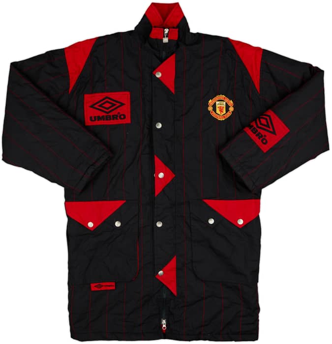 1996-97 Manchester United Umbro Padded Bench Coat - 8/10 - (S)