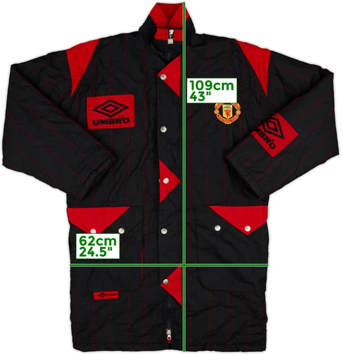 1996-97 Manchester United Umbro Padded Bench Coat - 8/10 - (S)