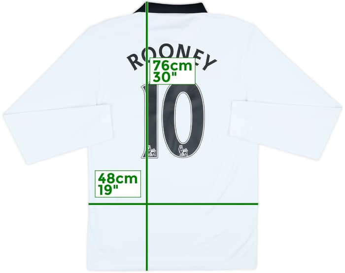 2014-15 Manchester United Away L/S Shirt Rooney #10 - 8/10 - (S)