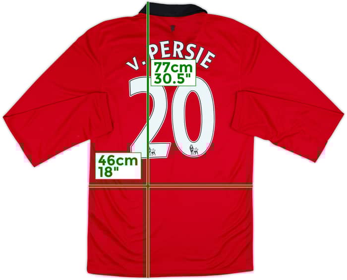 2013-14 Manchester United Home L/S Shirt V.Persie #20 - 8/10 - (S)