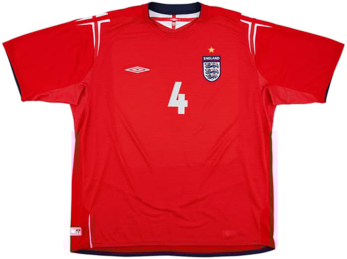 2004-06 England Away Shirt Gerrard #4 - 9/10 - (3XL)