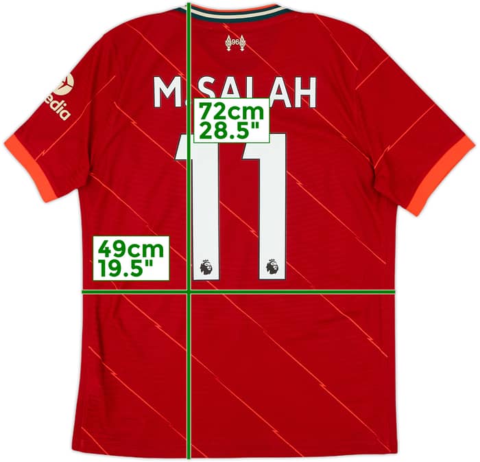 2021-22 Liverpool Authentic Home Shirt M.Salah #11 - 9/10 - (M)