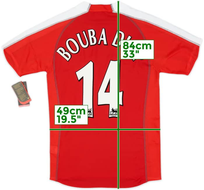 2005-06 Fulham Away Shirt Bouba Diop #14 (M)