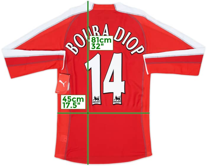 2005-06 Fulham Away L/S Shirt Bouba Diop #14 (S)