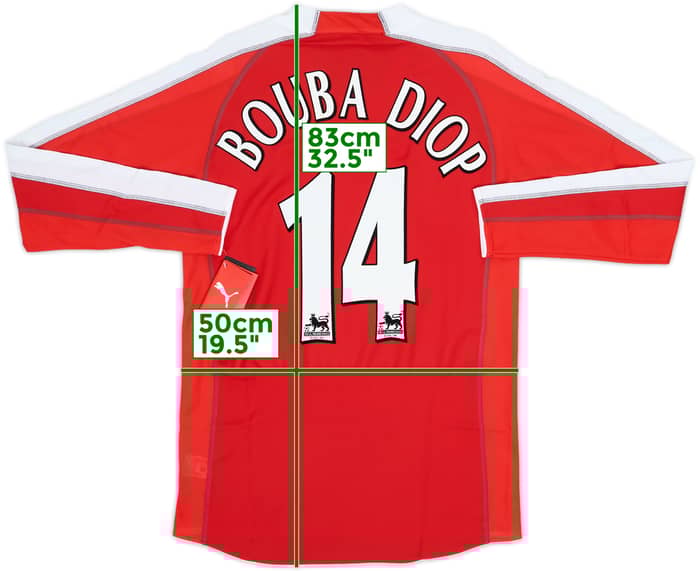 2005-06 Fulham Away L/S Shirt Bouba Diop #14 (M)