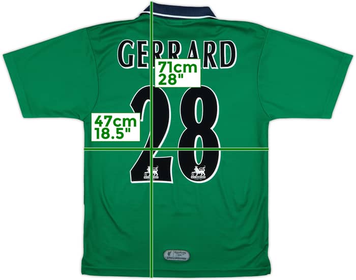 1999-00 Liverpool Away Shirt Gerrard #28 - 7/10 - (S)
