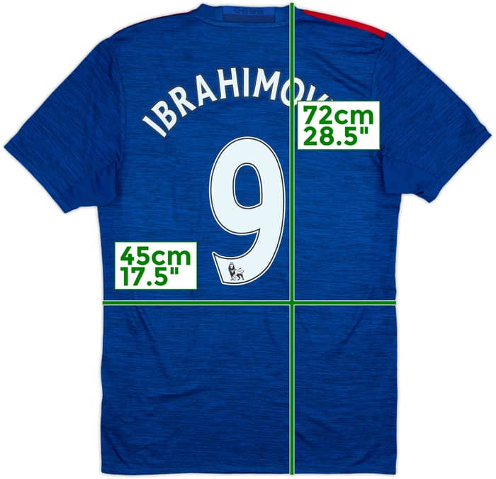 2016-17 Manchester United Away Shirt Ibrahimovic #9 - 7/10 - (S)