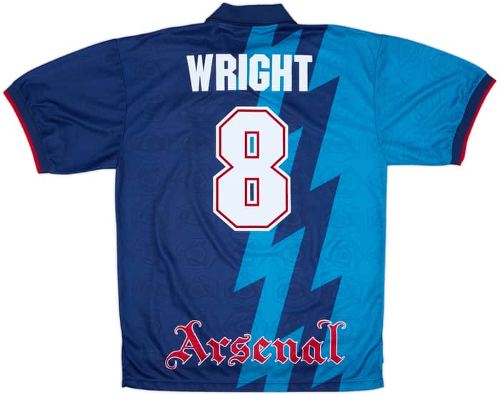1995-96 Arsenal Away Shirt Wright #8 - 8/10 - (XL)