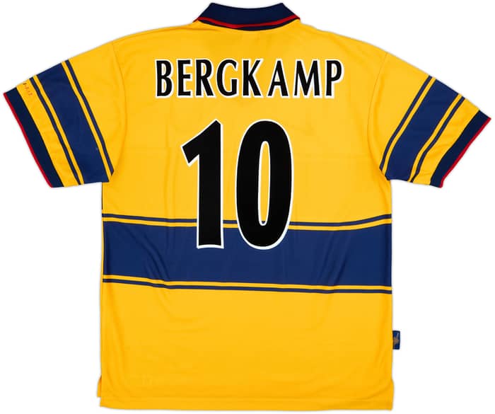 1997-99 Arsenal Away Shirt Bergkamp #10 - 8/10 - (L)