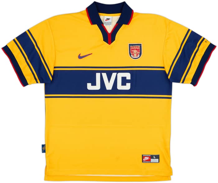 1997-99 Arsenal Away Shirt Bergkamp #10 - 8/10 - (L)