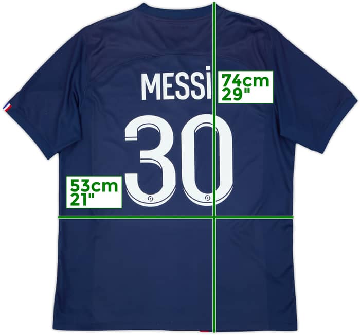 2022-23 Paris Saint-Germain Home Shirt Messi #30 - 7/10 - (L)